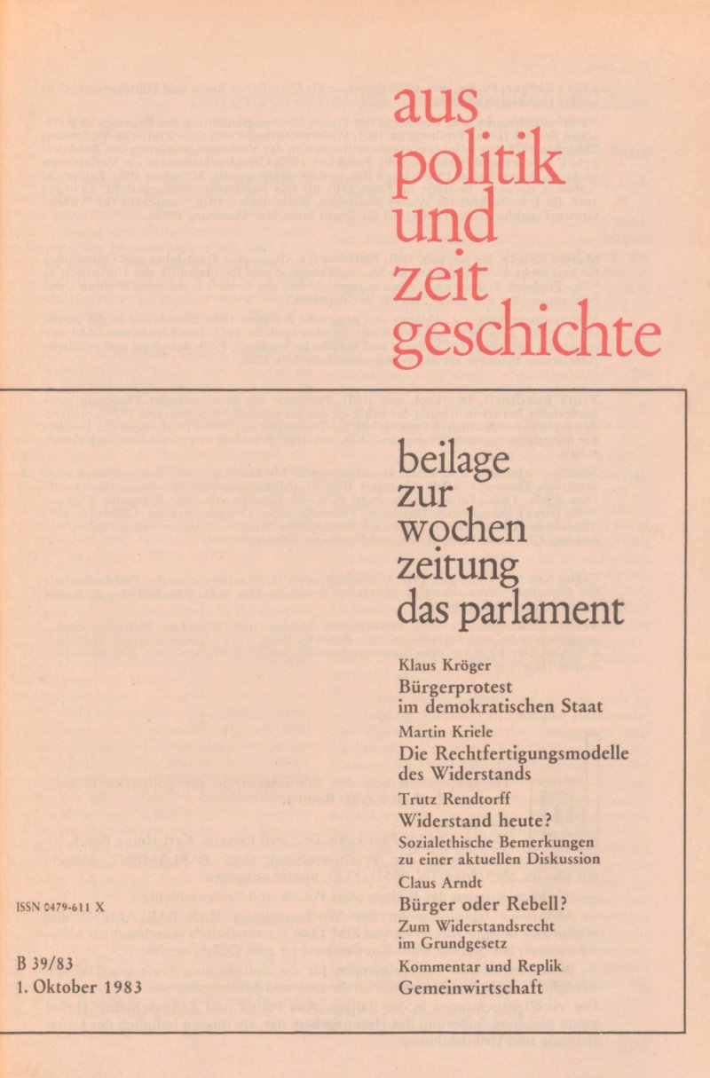 APuZ 39/1983 | Suchen Sie im APuZ Archiv | bpb.de