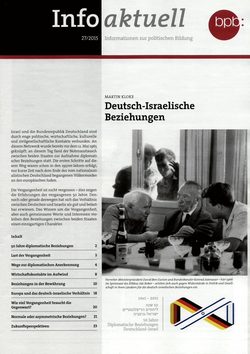 DeutschIsraelische Beziehungen bpb.de