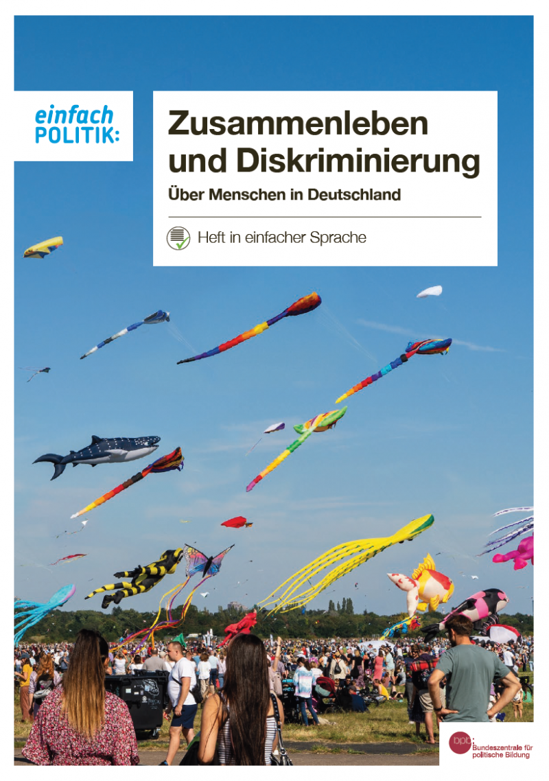 Auf dem Titelbild sind vor dem Hintergrund eines blauen Himmels viele bunte und verschiedenartige Drachen abgebildet. Am unteren Bildrand ist eine Wiese wiedergegeben. Auf dieser Wiese befinden sich eine große Anzahl unterschiedlicher Menschen.