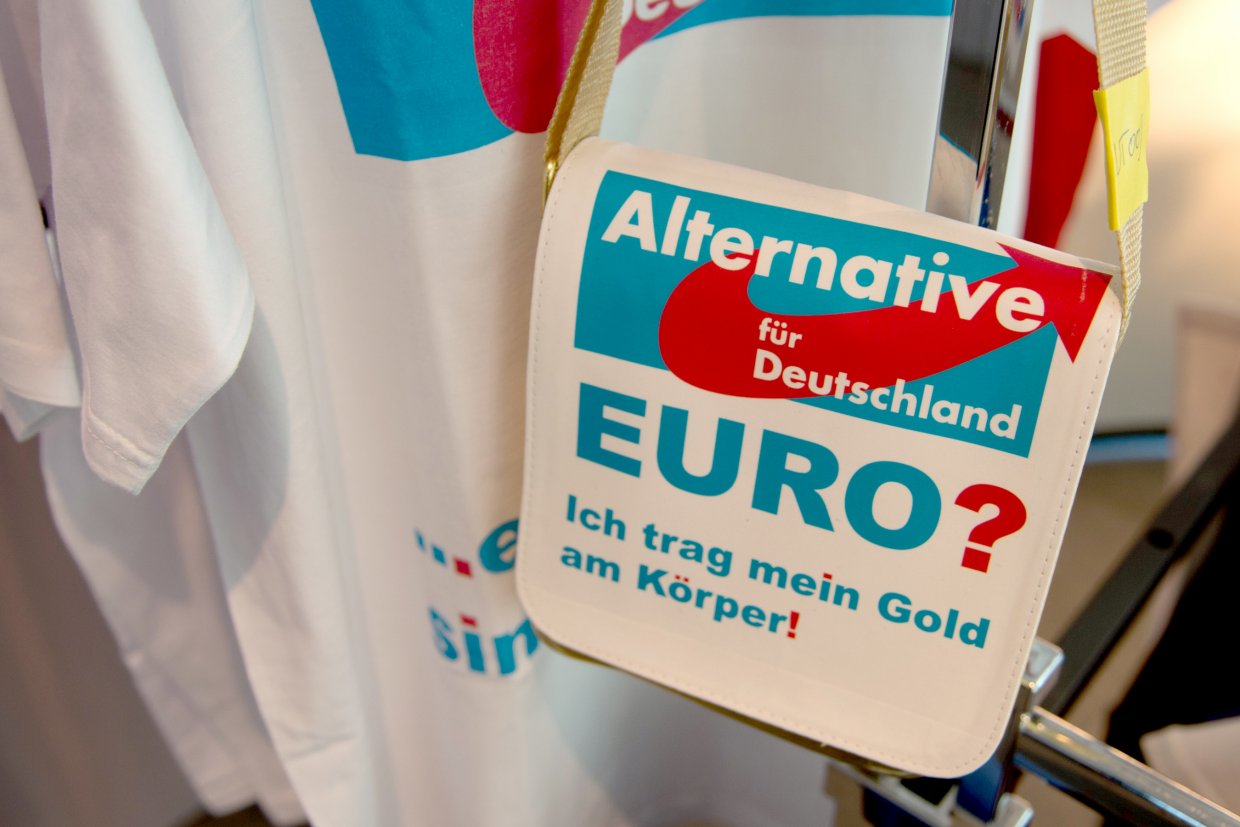 AfD-Umhängetasche am Gründungsparteitag 2013.