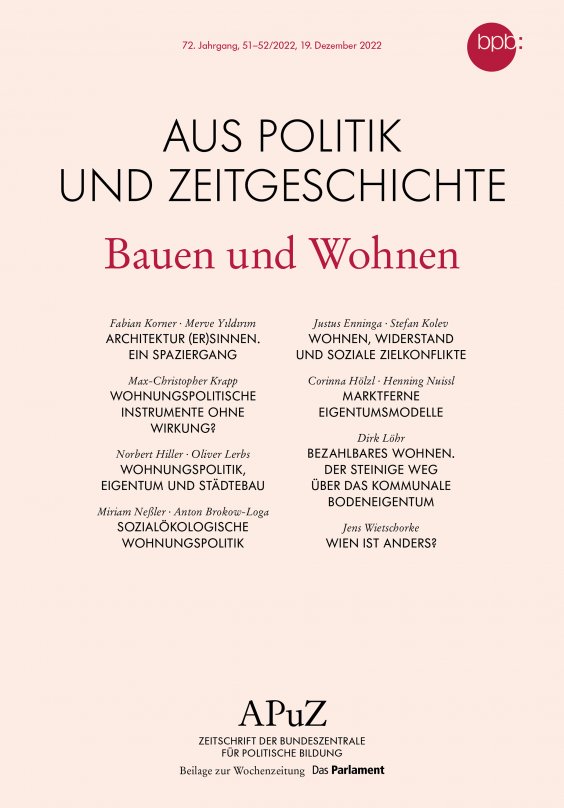 Cover APuZ 51-52 Bauen und Wohnen