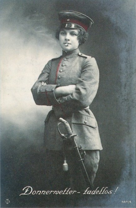 Donnerwetter - tadellos! - Historische Postkarte, gestempelt 1916.
