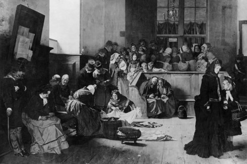Im Leihhause. Gemälde, 1876, von Christian Ludwig.