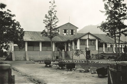 Faktorei in Lomé, Togo, um 1895.