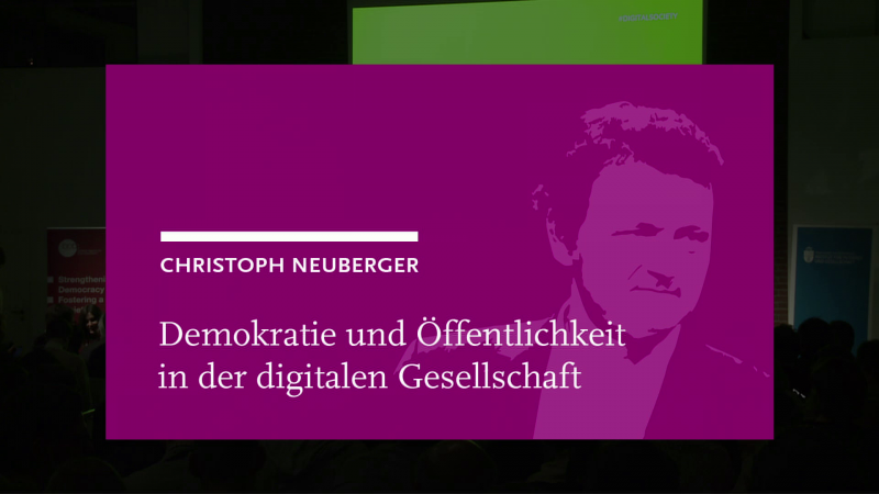 Christoph Neuberger - Demokratie und Öffentlichkeit | bpb.de