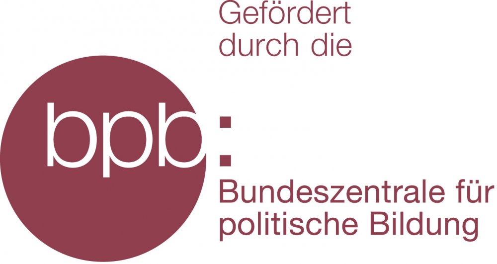 Logo: Gefördert durch die Bundeszentrale für politische Bildung